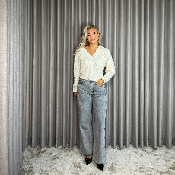 Haute L´amitié - Haute L'amitie Stuff Structre V-Bluse 