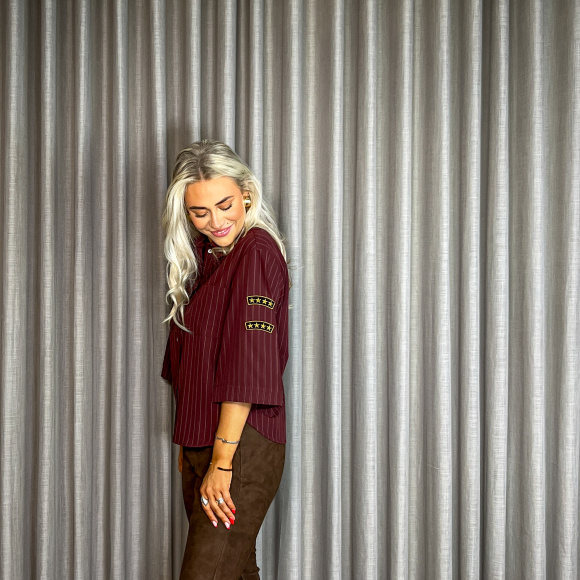 Continue - Continue Mili Pinstripe Patch Skjorte