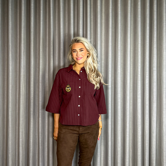 Continue - Continue Mili Pinstripe Patch Skjorte