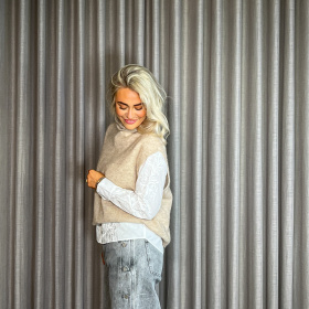 Black Colour Dell Roll Neck Strik Vest Black Colour Dell Roll Neck Strik Vest