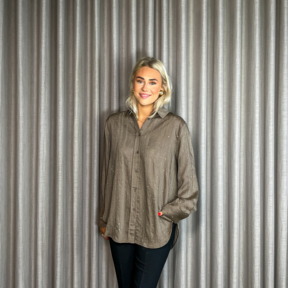 Black Colour - Black Colour Elle Strass Skjorte