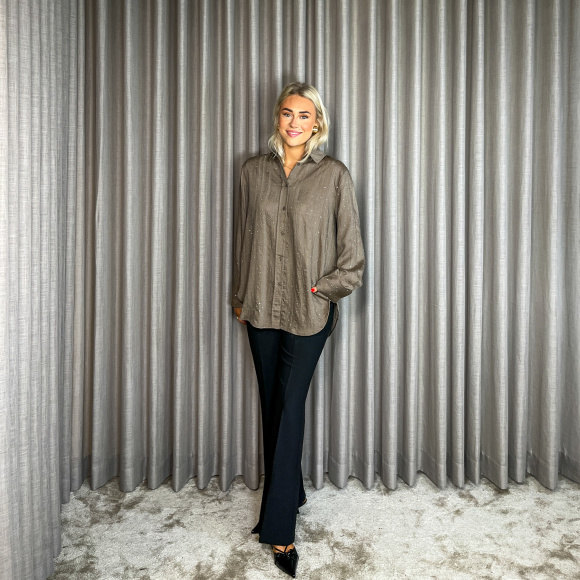 Black Colour - Black Colour Elle Strass Skjorte