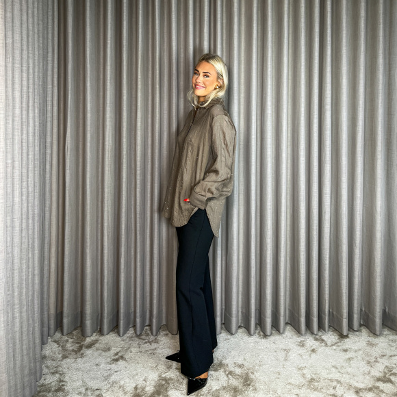 Black Colour - Black Colour Elle Strass Skjorte