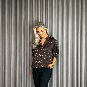 Black Colour Valery LS Bluse 