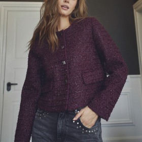 Co'couture Peach Boucle Jakke 