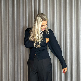 Neo Noir Briano Stitch Strik Cardigan