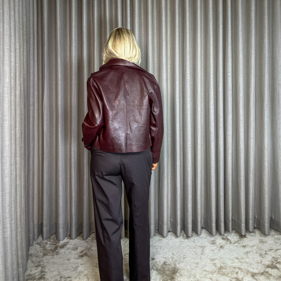 Notyz - Notyz Short Leather Trenchcoat Jakke