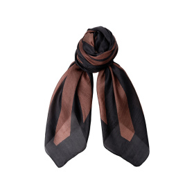 Black Colour Nalira Silk Tørklæde Black Colour Nalira Silk Tørklæde