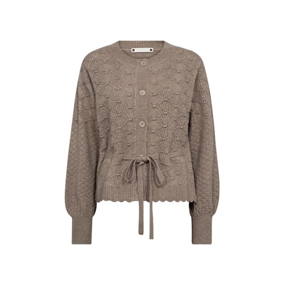 Co'couture - Co'couture Row Pointelle Tieb Cardigan