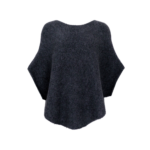 Black Colour - Black Colour Pella Bouclé Poncho