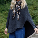 Black Colour - Black Colour Pella Bouclé Poncho Black Colour - Black Colour Pella Bouclé Poncho