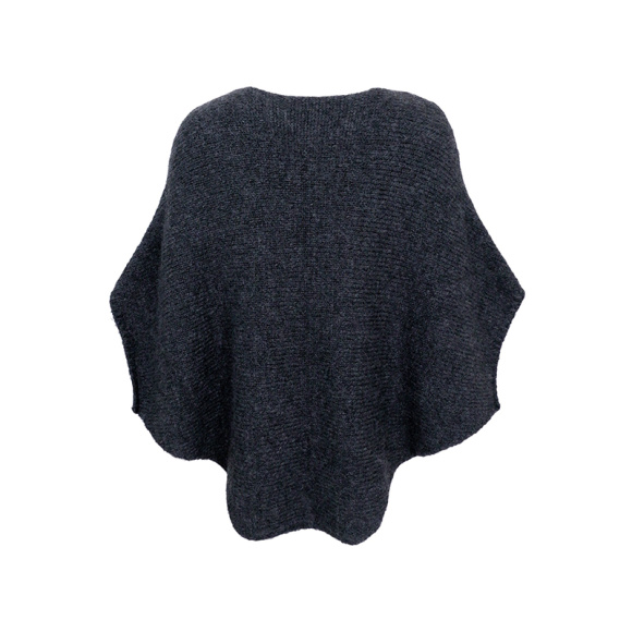 Black Colour - Black Colour Pella Bouclé Poncho