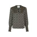 Neo Noir - Neo Noir Landa Tile Print Bluse