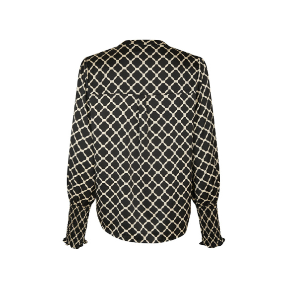 Neo Noir - Neo Noir Landa Tile Print Bluse