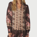 Neo Noir - Neo Noir Massima Paisley Botanical Border Bluse