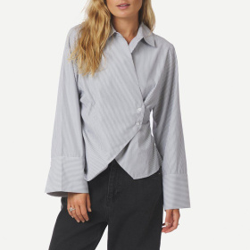 Neo Noir Fenli Stribet Skjorte 