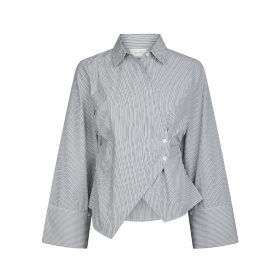 Neo Noir Fenli Stribet Skjorte 