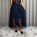 Black Colour - Black Colour Angelina Mesh Nederdel