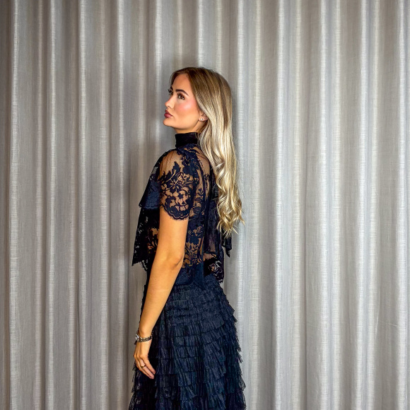 Black Colour - Black Colour Angelina Mesh Nederdel