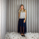 Black Colour - Black Colour Angelina Mesh Nederdel