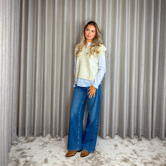 Soft Rebels - Soft Rebels SRallison V-neck Strik Vest