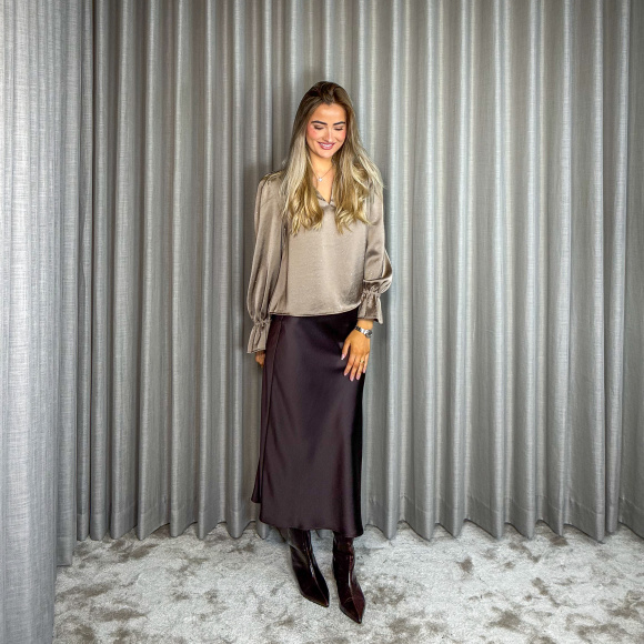 Neo Noir - Neo Noir Amara Heavy Bedaz Bluse 