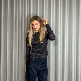 Haute L'amitie Lace Drape Bluse 