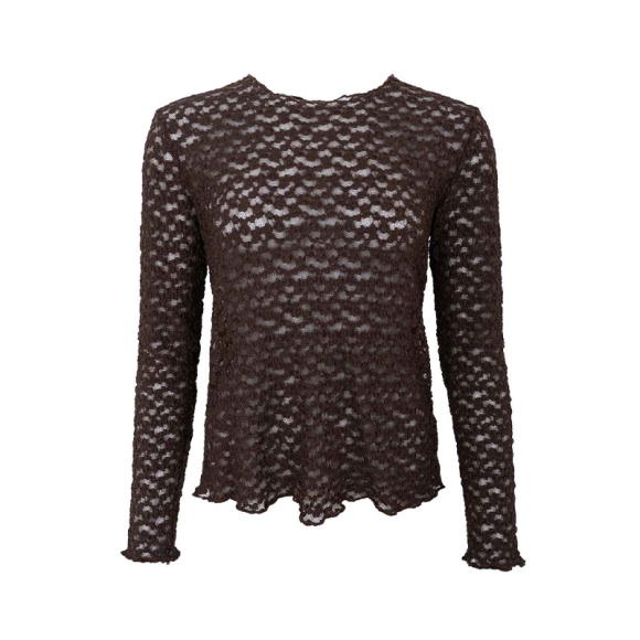 Black Colour - Black Colour Blair Mesh Bluse 