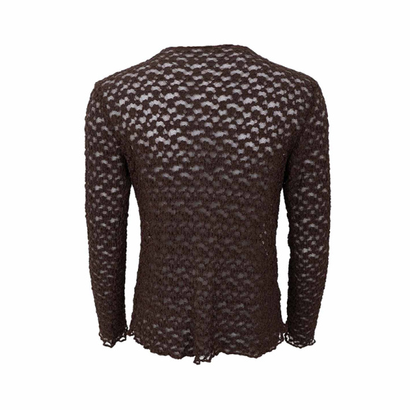 Black Colour - Black Colour Blair Mesh Bluse 