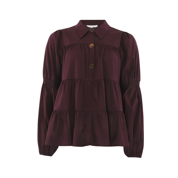 Continue - Continue Sanna Gold Buttos Bluse 