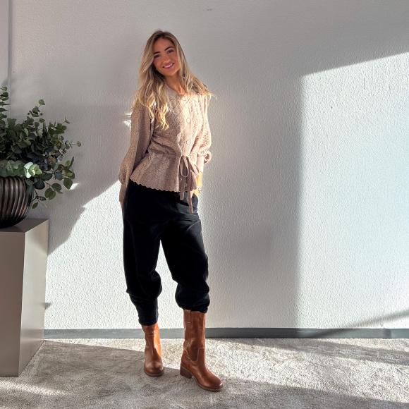 Co'couture - Co'couture Row Pointelle Tieb Cardigan