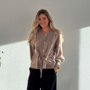 Co'couture - Co'couture Row Pointelle Tieb Cardigan