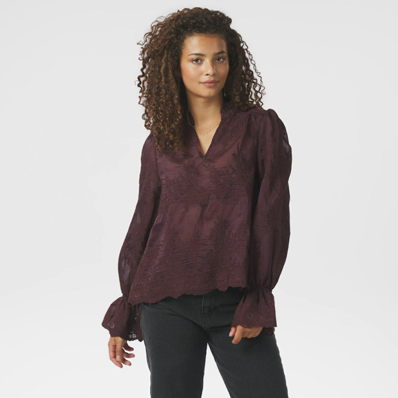 Neo Noir - Neo Noir Amara Big Embroidery Bluse 