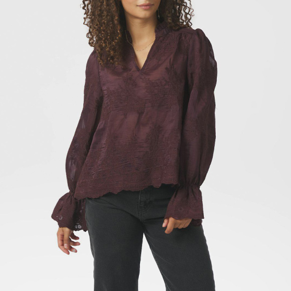 Neo Noir - Neo Noir Amara Big Embroidery Bluse 