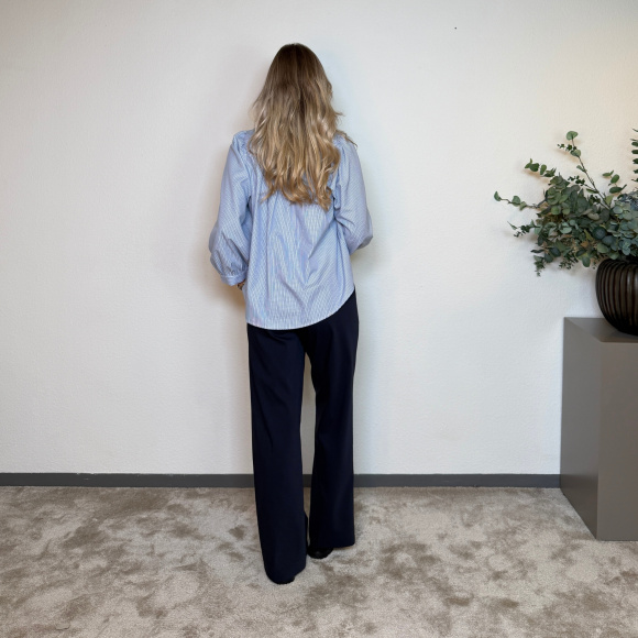 Neo Noir - Neo Noir Barba Stribet Skjorte 