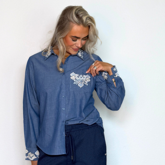 Gustav - Gustav Carmen Embroidery Skjorte