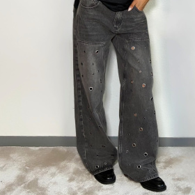 Haute L'Amitié Eyelet Patch Jeans 