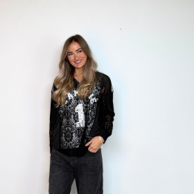 Haute L'amitie Lace Football V-bluse 