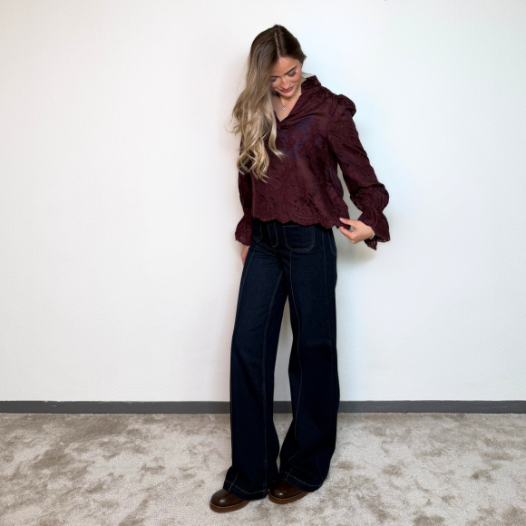 Neo Noir - Neo Noir Amara Big Embroidery Bluse 