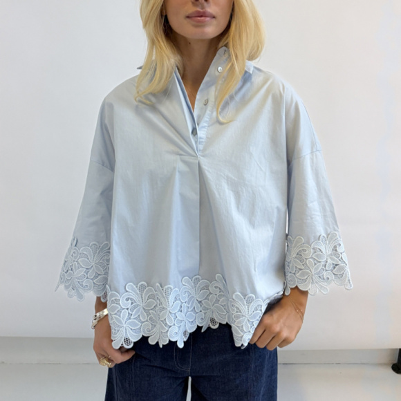 Continue - Continue Klara Embroidery Bluse 