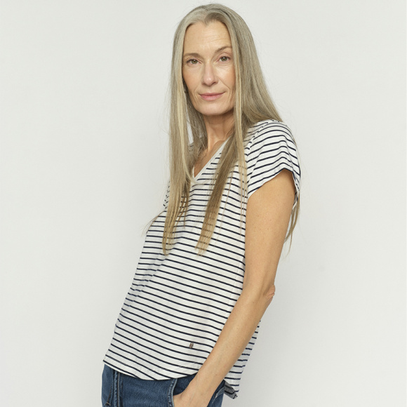 Mos Mosh - Mos Mosh Kala V-SS Stripe T-shirt 