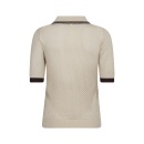 Co'couture - Co'couture Lue Pointelle Polo Strik 