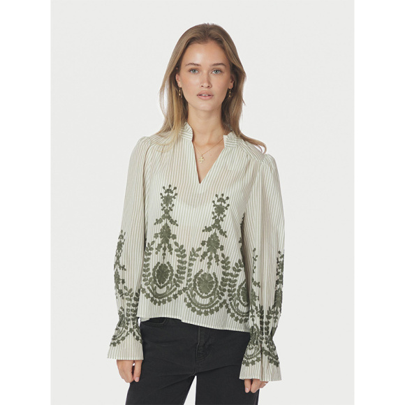 Neo Noir - Neo Noir Amara Stripe Bluse 