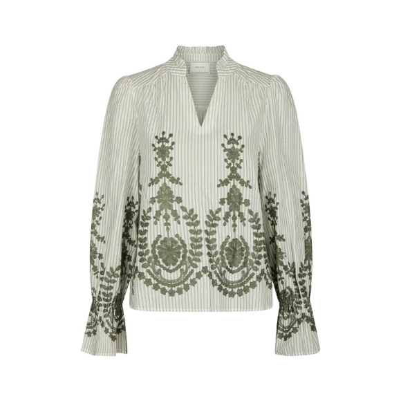 Neo Noir - Neo Noir Amara Stripe Bluse 