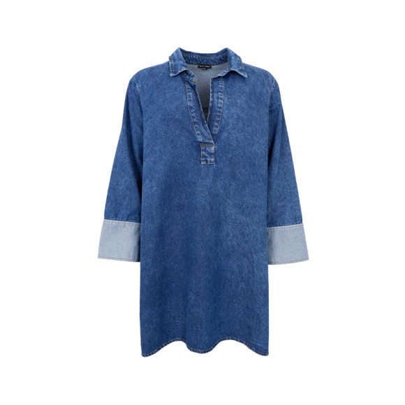 Black Colour - Black Colour Izzy Denim Tunika Kjole  