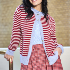 Black Colour Dell Stribet Caridigan 