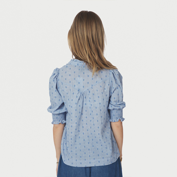 Neo Noir - Neo Noir Diana Dobby Bluse 