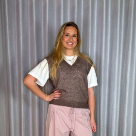 Mos Mosh Mape V-neck Knit Vest 