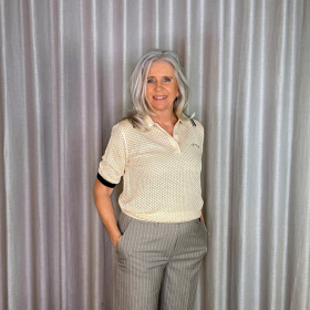 Co'couture Lue Pointelle Polo Strik 