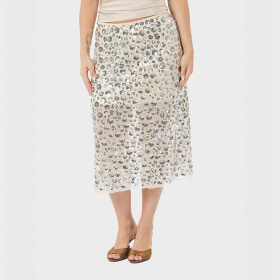 Neo Noir Gilla Flower Sequins Nederdel 